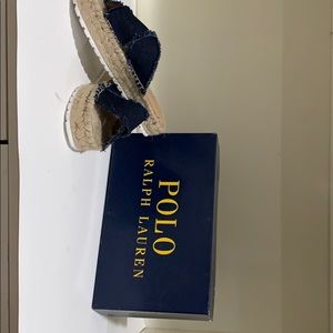 Polo Blue washed denim sandals